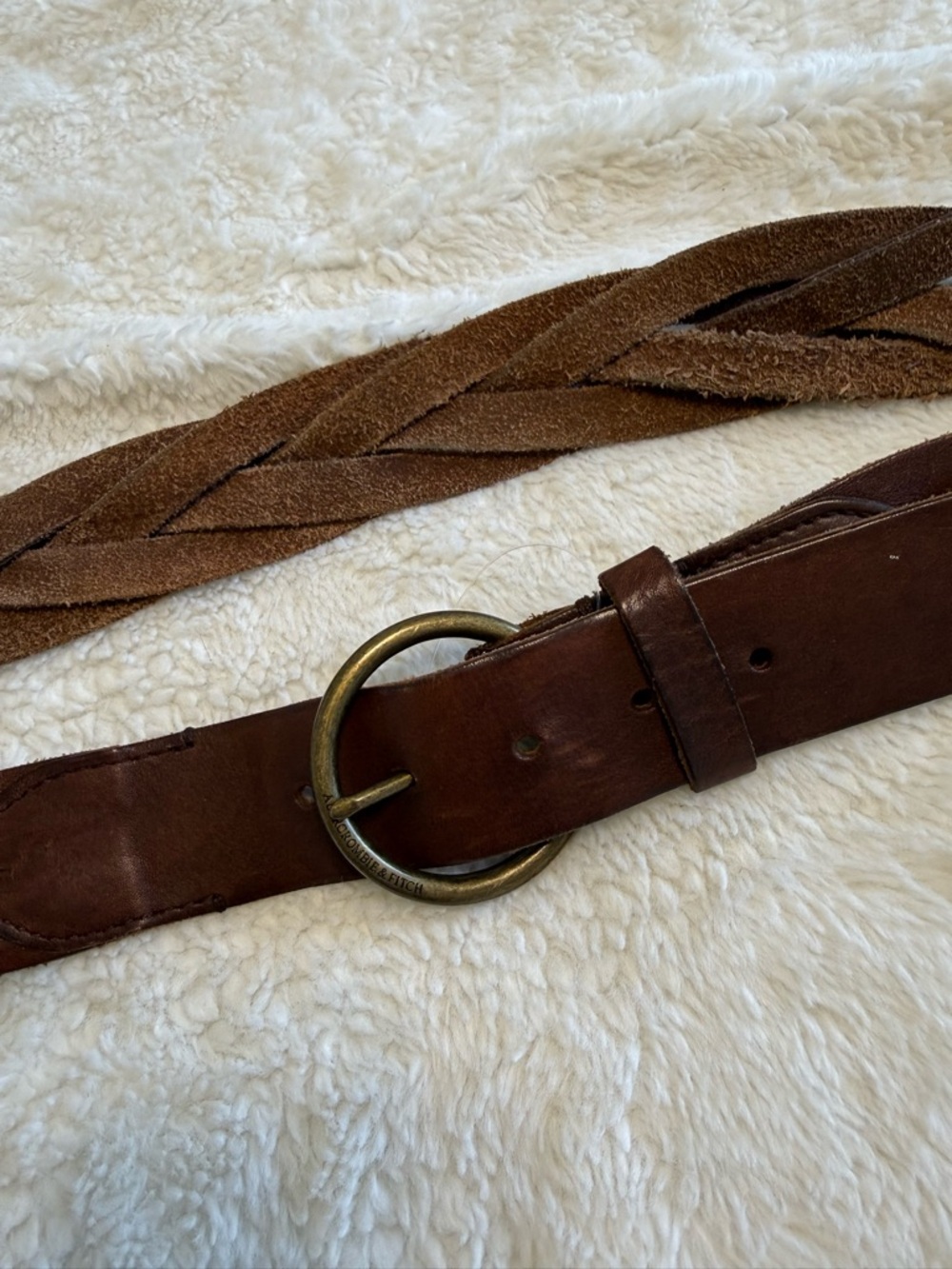 Abercrombie & Fitch Genuine Leather Braided Belt - Picture 2 of 5